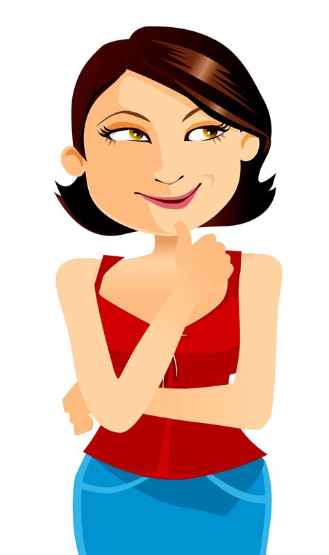 woman thinking clipart|free thinking clip art images.